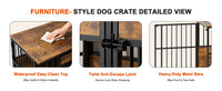 Wooden Dog Crate Furniture, Large Dog Kennel with Storage Top, Indoor Pet Cage