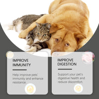 Pet Probiotic Chewable Tablets For Dogs & Cats Digestive Health Support, Immune Booster With Vitamin B2 & Yeast Selenium