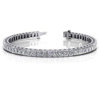 Tennis Bracelet. Square Cubic Zirconia 14K Gold. 635TBH4QK