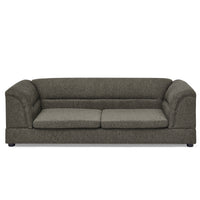 Oversized Pet Sofa, Curved Armrest Rectangular Dog Sofa, Linen Fabric Comfort Pet Couch for Large & Oversized Dogs-Dark 