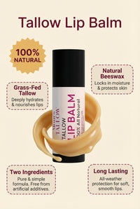 Tallow Lip Balm (Long lasting) - BIG FRENCHIES