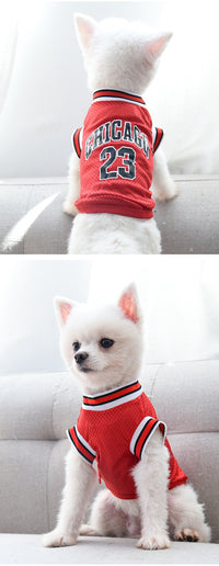 Pet Clothes Basketball Vest Large Mesh Summer Dog Clothes