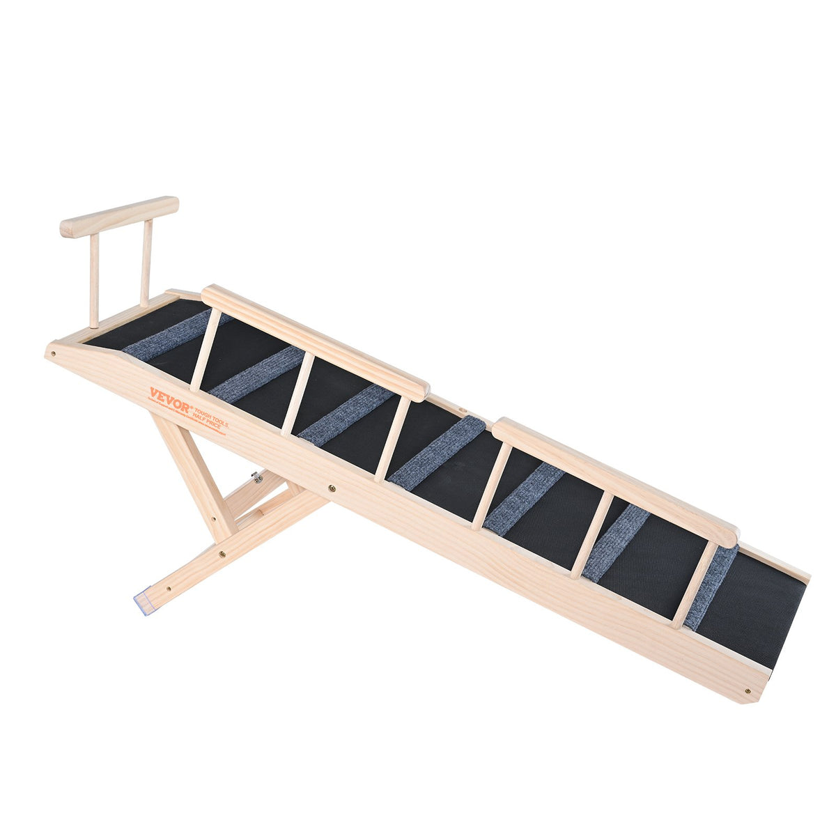 Dog Ramp, Folding Pet Ramp For Bed, Adjustable Dog Ramp For Small, Large, Old Dogs & Cats, Wooden Pet Ramp With 47.2' Lo