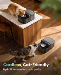 Cat Water Fountain Wireless Filterless 3.5L Stainless Steel Smart Quiet