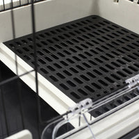 PawHut 2-Level Small Animal Cage Rabbit Hutch With Wheels, Removable Tray, Platform And Ramp For Bunny, Chinchillas, Fer