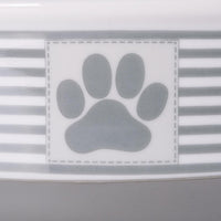 Paw & Patch Ceramic Pet Collection, Medium Set, 6X2", Gray, 2 Piece - BIG FRENCHIES