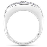 1.42 Carat Genuine Tanzanite .925 Sterling Silver Ring