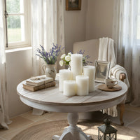 3 Inch White Beeswax Pillar Candles - BIG FRENCHIES
