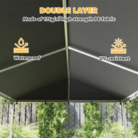 Dog Kennel Outdoor Dog Run Waterproof UV-Resist Cover Lockable Door Adjustable Bowls 20 X 7.5 X 6.5ft,Multiple Packages