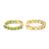 3.40 Carat Genuine Peridot .925 Sterling Silver Earrings