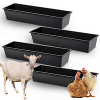 4-piece Dual-purpose Plastic Livestock Feed Trough Suitable For Daily Feeding Of Horses, Goats, Pigs And Other Animals W