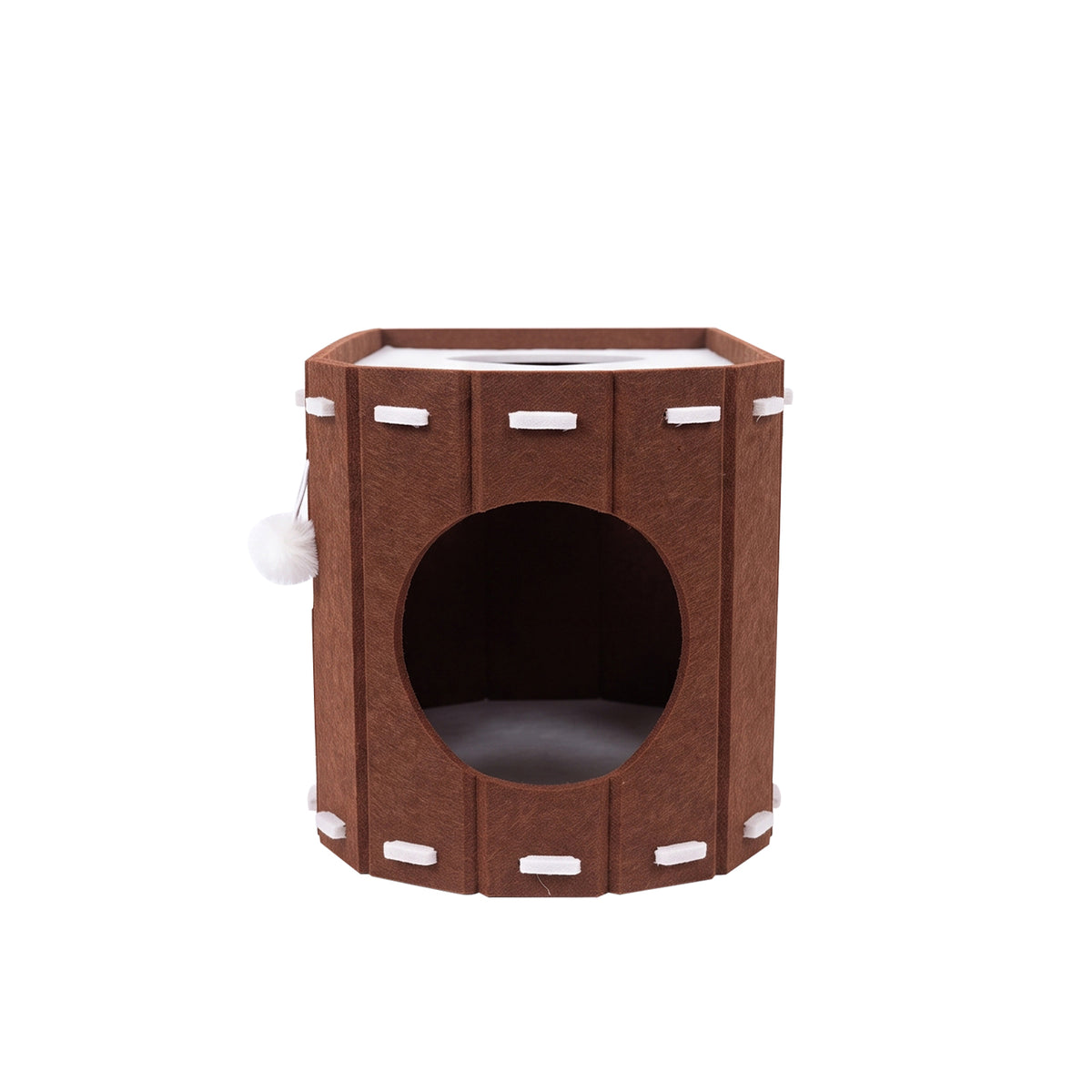 X-shaped Cat Bed - Dark Brown And Light Brown Colors
