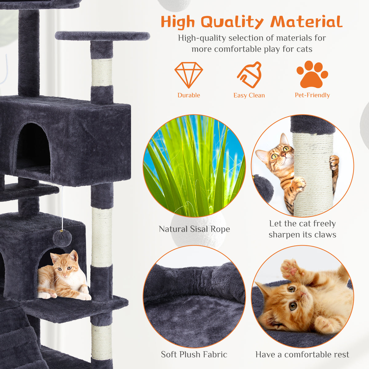 Multi Functional Cat Treehouse Cat Climbing Frame