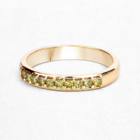 0.27 Carat Genuine Yellow Diamond 14K Yellow Gold Ring (SI1-SI2)