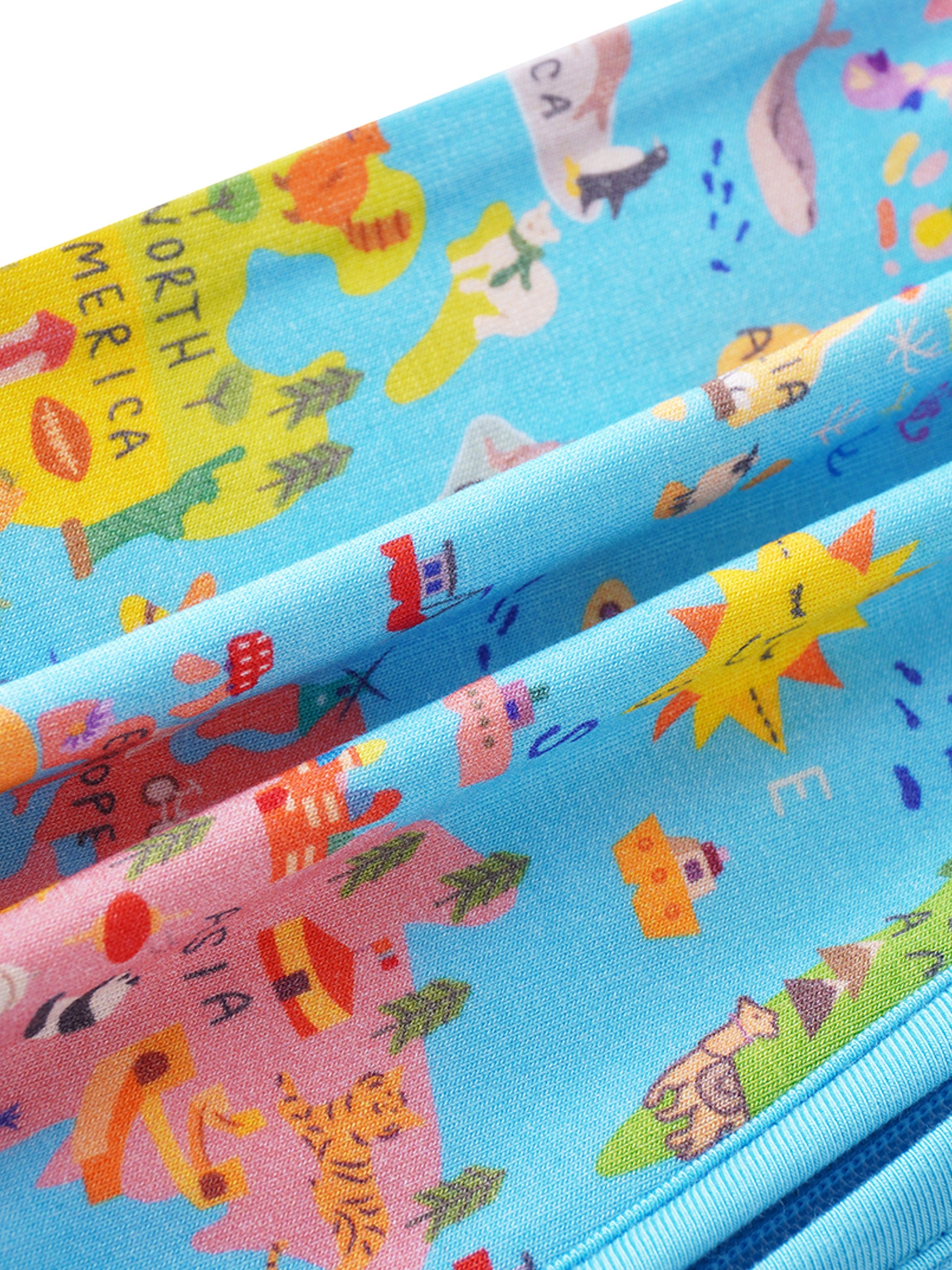 PoshTOT World Map Bamboo Baby Convertible Zippy Romper