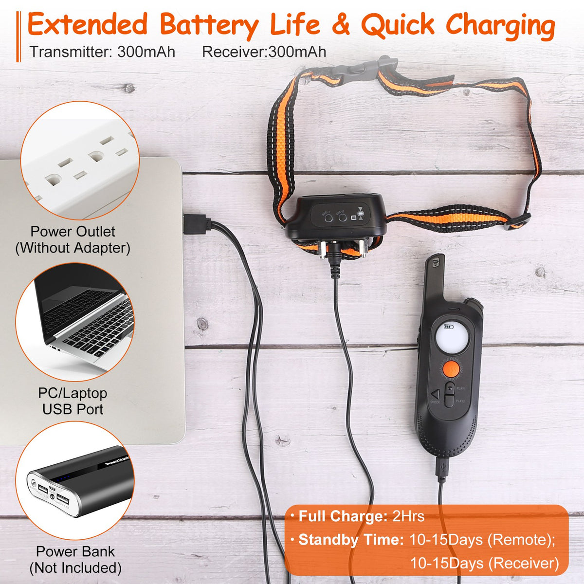 1Pc 984FT Dog Training Collar IP65 Waterproof Pet Beep Vibration Electric Shock Collar 3 Channels Rechargeable Transmitt