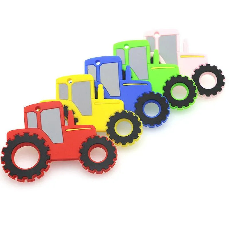 1PC Car Tractor Silicone Baby Teether Rodent Baby Teething Toys Chewable Animal Shape Baby Products Nursing Gift For Baby Kids - BIG FRENCHIES