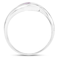 0.54 Carat Genuine Amethyst .925 Sterling Silver Ring