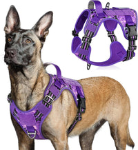No Pull Tactical Dog Harness Molle Vest Adjustable Medium Large Dogs