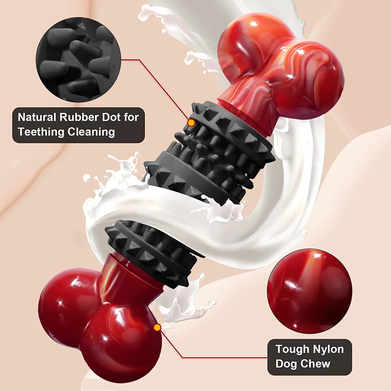Dog Toys for Aggressive Chewers Bone - BIG FRENCHIES