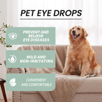 Pet Eye Drops For Dogs & Cats, Gentle Eye Cleaner With Honeysuckle Oil & Blueberry Extract, Soothes Irritation, Tear Sta