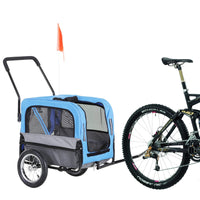 2-in-1, 3 Wheel Pet Jogging Stroller Bike Trailer - BIG FRENCHIES