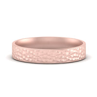 5 MM Hammered Finish Mens Wedding Band