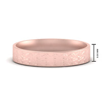 Unique Rock Textured Mens Wedding Band 5 mm