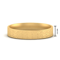 Unique Rock Textured Mens Wedding Band 5 mm