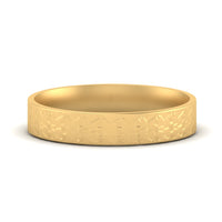 Unique Rock Textured Mens Wedding Band 5 mm