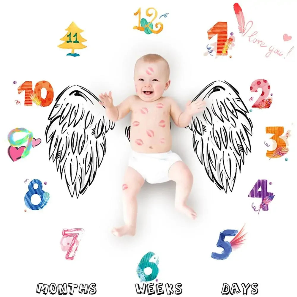 Newborn Baby Milestone Photography Blanket - # BAGE41110002 - BIG FRENCHIES