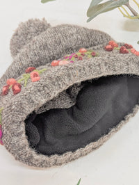 Mathilde Wool Knit Embroidered Hat - BIG FRENCHIES