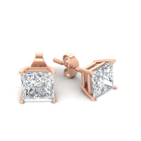 Princess-Cut Diamond Solitaire Stud Earrings (1 - 10ct | GIA & IGI Certified)