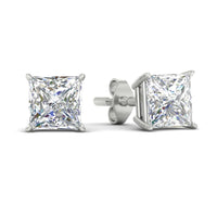 Princess-Cut Diamond Solitaire Stud Earrings (1 - 10ct | GIA & IGI Certified)