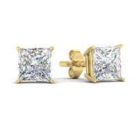 Princess-Cut Diamond Solitaire Stud Earrings (1 - 10ct | GIA & IGI Certified)