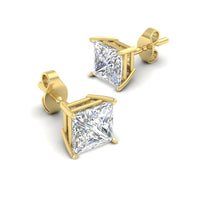 Princess-Cut Diamond Solitaire Stud Earrings (1 - 10ct | GIA & IGI Certified)