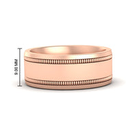 5 mm Mens Band Double Milgrain