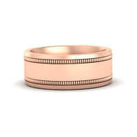 5 mm Mens Band Double Milgrain