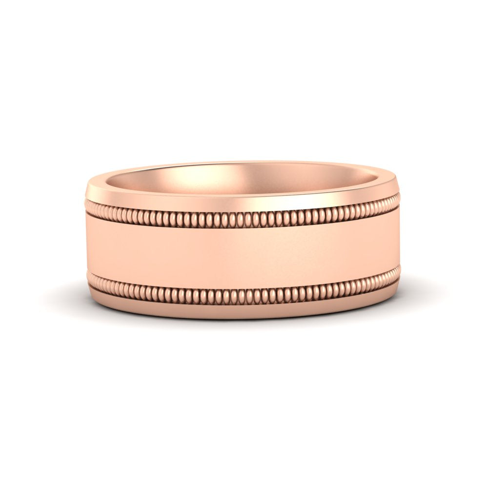 5 mm Mens Band Double Milgrain