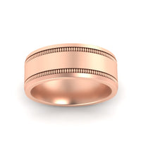 5 mm Mens Band Double Milgrain
