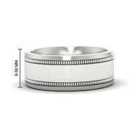 5 mm Mens Band Double Milgrain