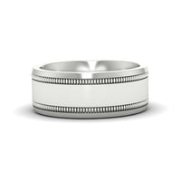 5 mm Mens Band Double Milgrain