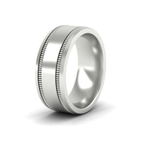 5 mm Mens Band Double Milgrain