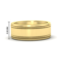 5 mm Mens Band Double Milgrain