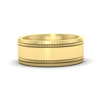 5 mm Mens Band Double Milgrain