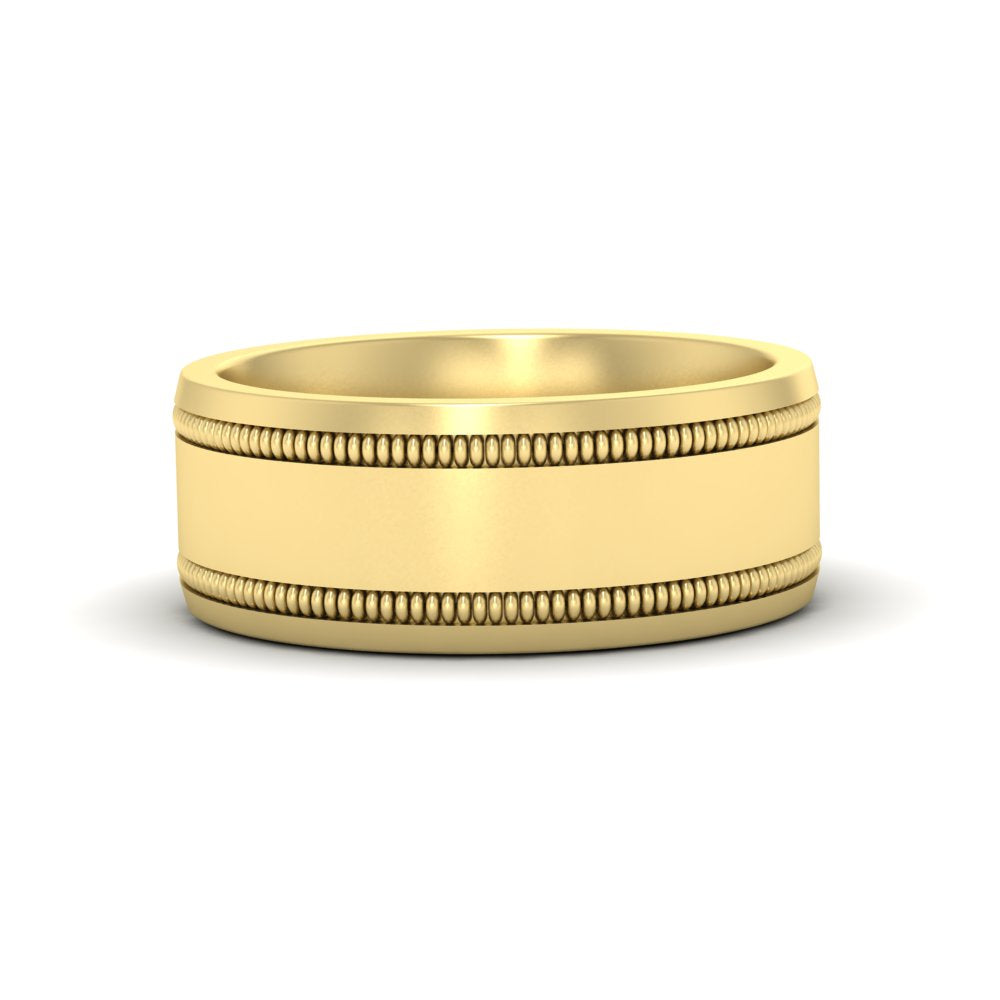 5 mm Mens Band Double Milgrain