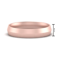 4 mm Comfort Fit Knife Edge Mens Band