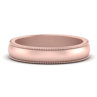 Milgrain Matte Finish Mens Band