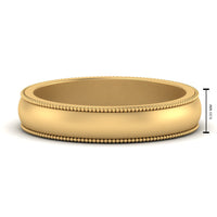 Milgrain Matte Finish Mens Band