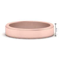 Simple Flat Wedding Band 4MM